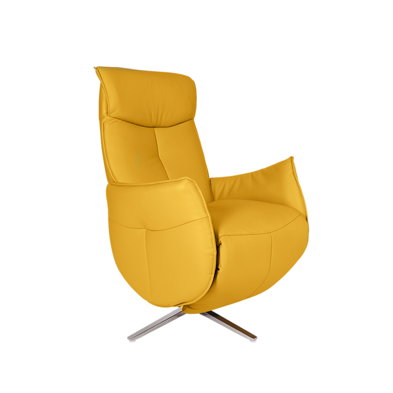 Anita Ergonomic / Recliner Chair / Recliner Sofa / Leather / PU Leather / Yellow / Brown - HMZ-SF-UE-ANITA