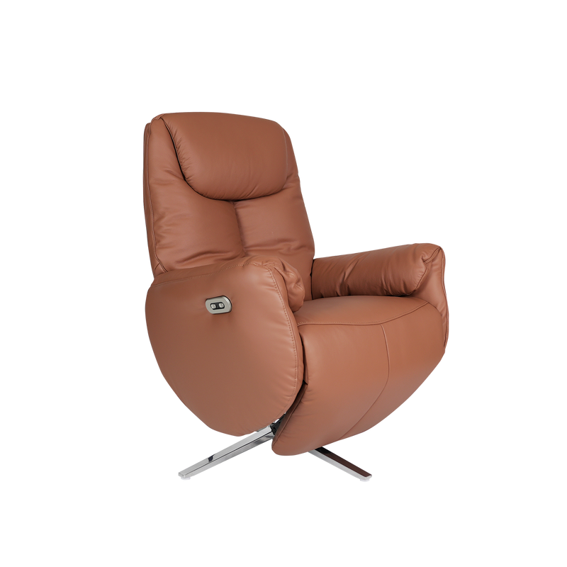 More Leisure Chair - Zero Gravity / Recliner Sofa / Leather / PU Leather / Yellow / Brown - HMZ-SF-UE-MORE
