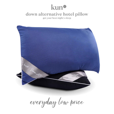 KUN Down Alternative Hotel Pillow/Down Alternative Viral (19" x 29" x 1.2kg) - DOWN-ALT