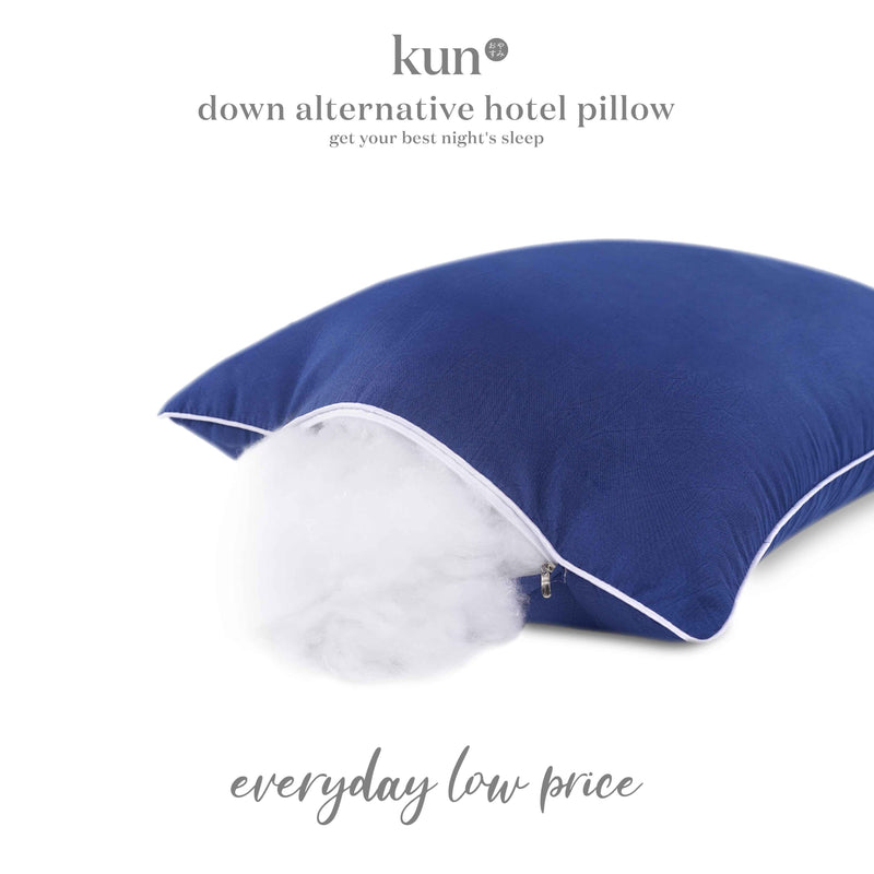 KUN Down Alternative Hotel Pillow/Down Alternative Viral (19" x 29" x 1.2kg) - DOWN-ALT