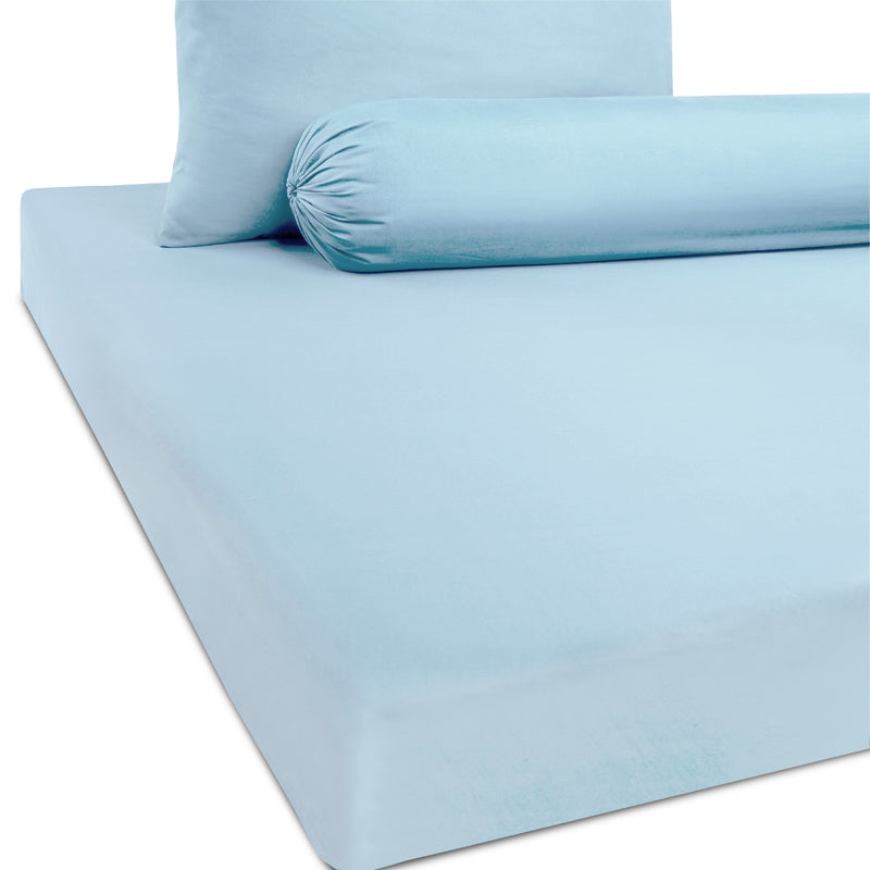 (NEW ARRIVAL) Kun New 100% Polyester Microfiber Fitted Bedsheet (Single / Super Single / Queen / King)