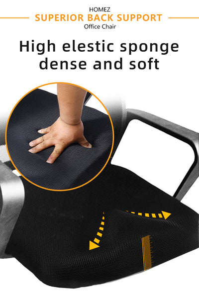 (Self-assembly) Mesh Office Chair with Ergonomic Design & Chrome Leg - Black