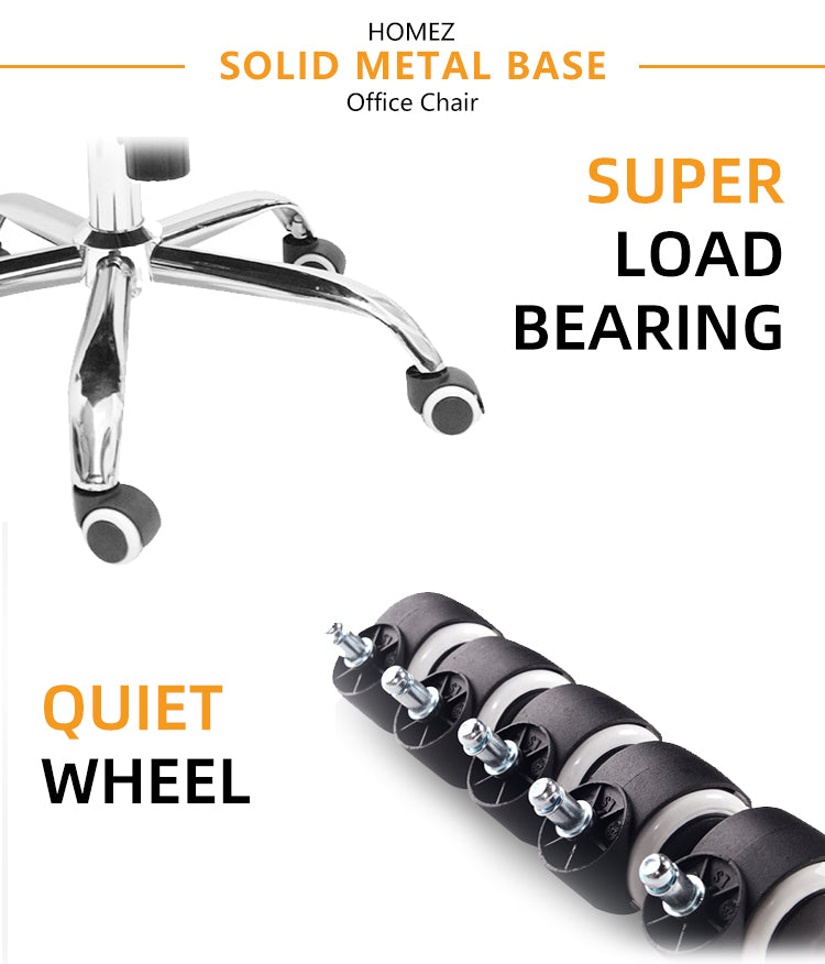 (Self-assembly) Mesh Office Chair with Ergonomic Design & Chrome Leg - Black