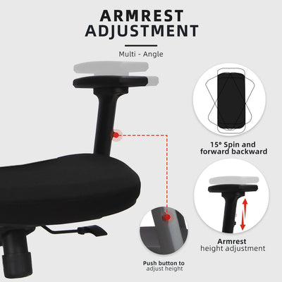 Mike High Back Mesh Office Chair with Ergonomic Design/ Black - OC-HB-MIKE-BK+BK