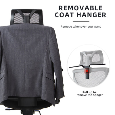Mike High Back Mesh Office Chair with Ergonomic Design/ Black - OC-HB-MIKE-BK+BK