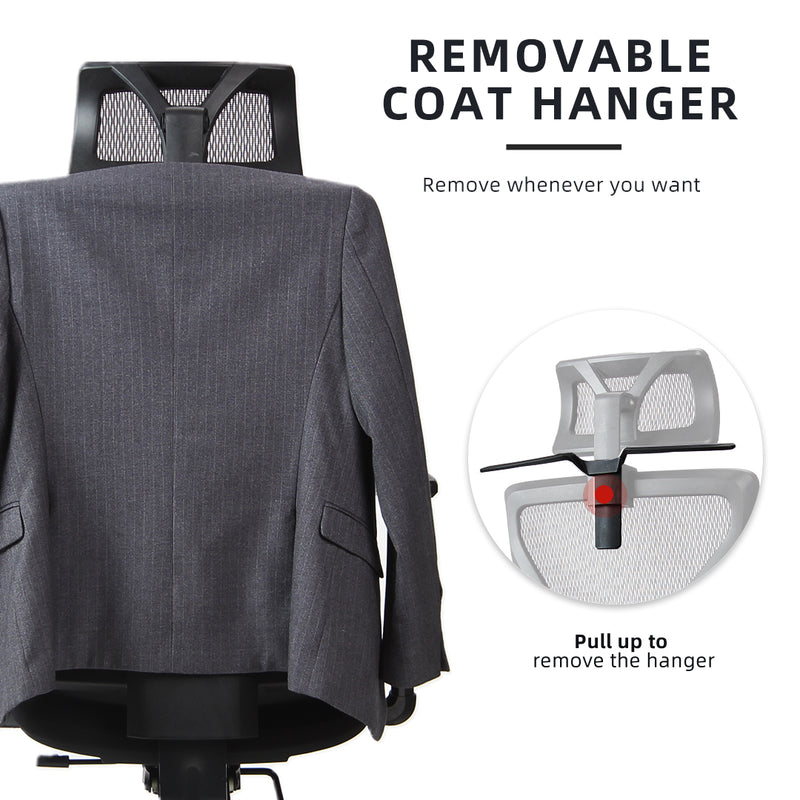 Mike High Back Mesh Office Chair with Ergonomic Design/ Black - OC-HB-MIKE-BK+BK