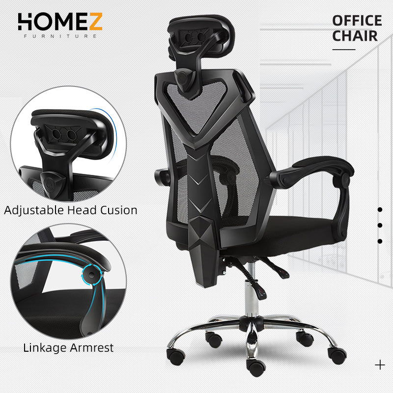 High Back Mesh Office Chair with Ergonomic Design & Chrome Leg - GMZ-GC-YG-230