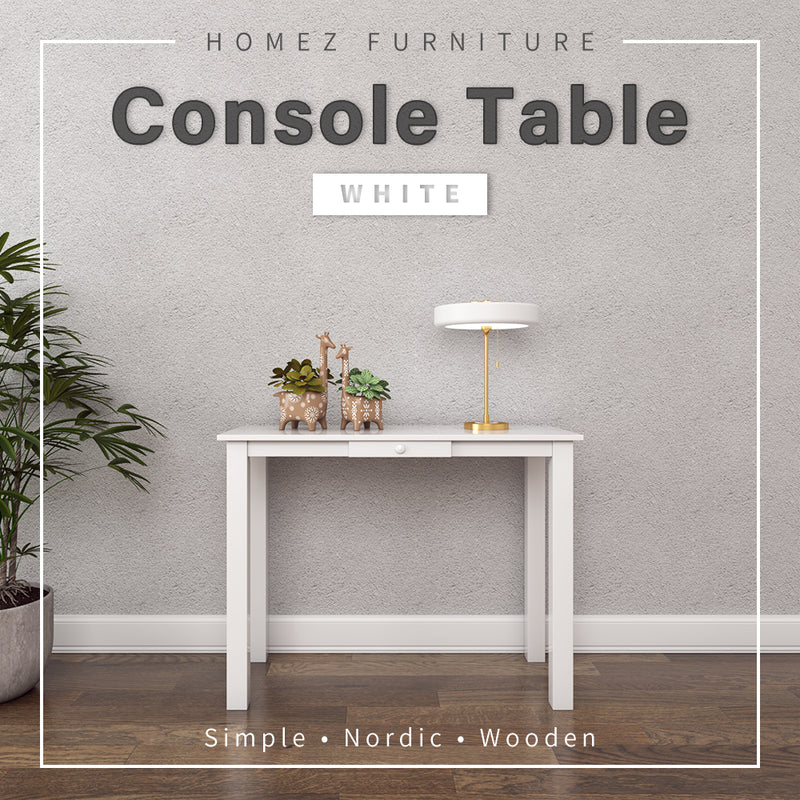 (Self-assembly) 3FT Console Table with Drawer - SNKS1636