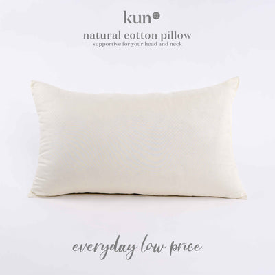 KUN Natural Cotton Pillow 100% Organic Smell 17inch x 27inch x 1.2kg