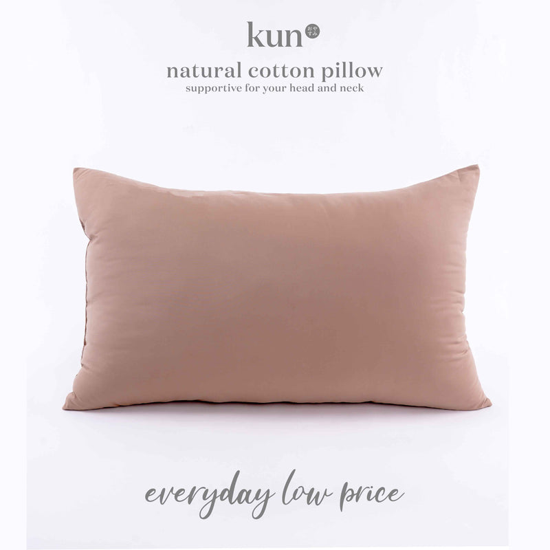 KUN Natural Cotton Pillow 100% Organic Smell 17inch x 27inch x 1.2kg