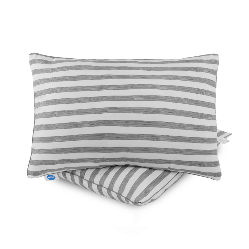 Kun Executive Grey Stripe Smooth Touch Fabric Premium Pillow