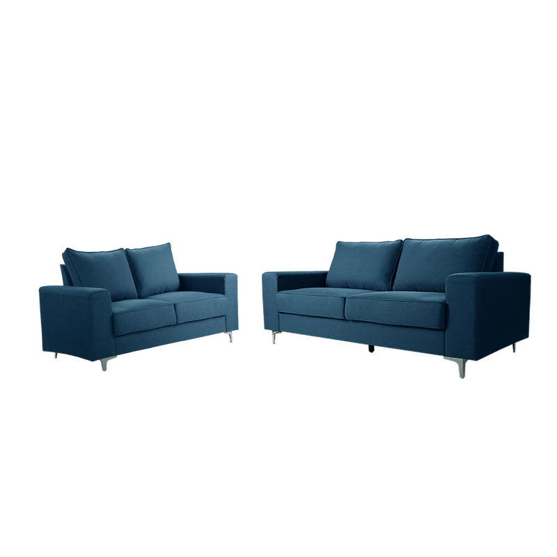 6FT Linen Fabric 2 Seater + 3 Seater Sofa / Grey / Blue / Clay - HMZ-FN-SF-AE2656-2S+3S