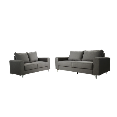 6FT Linen Fabric 2 Seater + 3 Seater Sofa / Grey / Blue / Clay - HMZ-FN-SF-AE2656-2S+3S
