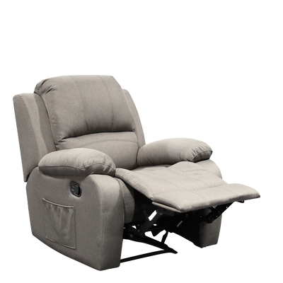 (Free Installation) 3FT 1 Seater Fabric/TPU Recliner Sofa / Grey/Brown/Blue/Clay/Cream - HMZ-FN-522/523/545
