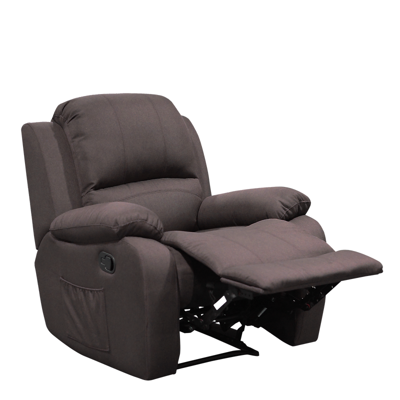 (Free Installation) 3FT 1 Seater Fabric/TPU Recliner Sofa / Grey/Brown/Blue/Clay/Cream - HMZ-FN-522/523/545
