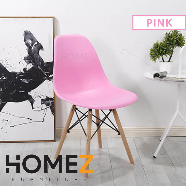 Eames Lounge Chair Dining / Office Chair c/w Dowel Wood Eiffel Legs - HMZ-DC-A304B/A404B