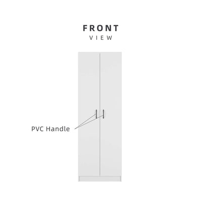 2 Door Wardrobe Bigger Size with 5 Shelves (180cm Height) HMZ-FN-WD-6002