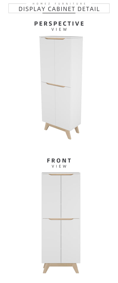 Simona Series Shoe Cabinet Modernist Design Shoe Rack - HMZ-FN-SR-1660-WT