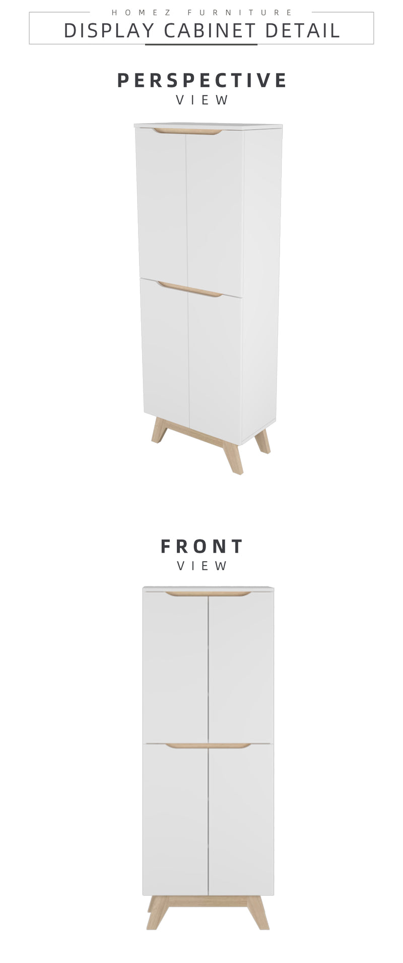 Simona Series Shoe Cabinet Modernist Design Shoe Rack - HMZ-FN-SR-1660-WT