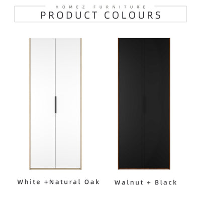 192cm High 2 Door Wardrobe with Hanging Rod-HMZ-FN-WD-6009/6419