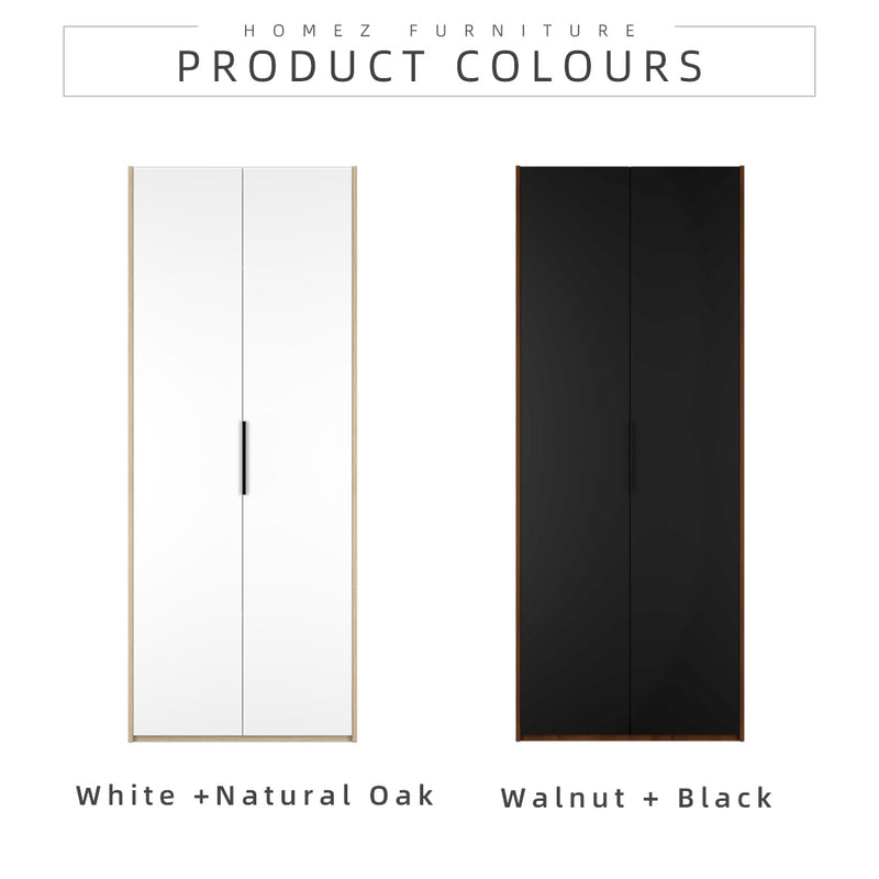 192cm High 2 Door Wardrobe with Hanging Rod-HMZ-FN-WD-6009/6419
