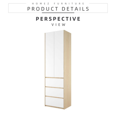 6FT Wardrobe 3 Drawer with Hanging Rod- WD-6417/6007