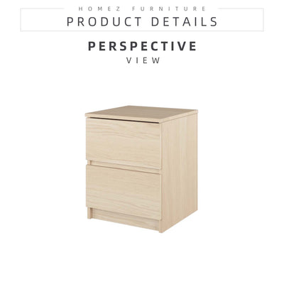 1.5FT Side Table with 2 Layer Drawer Storage - HMZ-FN-ST-7004