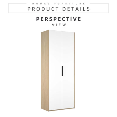 192cm High 2 Door Wardrobe with Hanging Rod-HMZ-FN-WD-6009/6419
