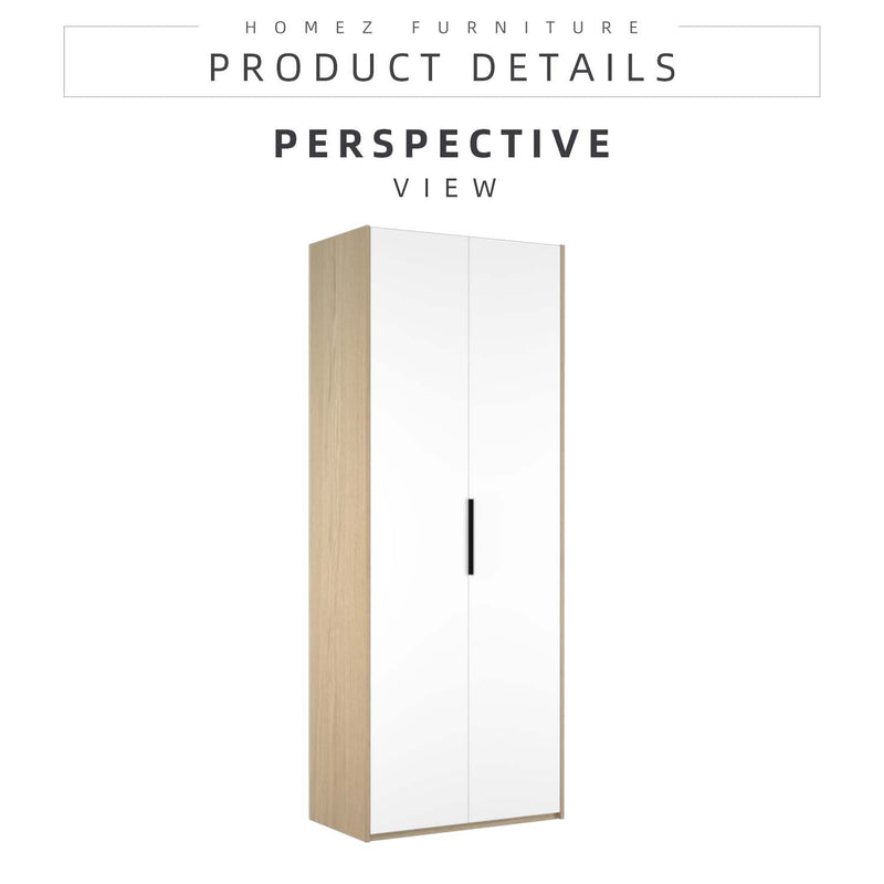 192cm High 2 Door Wardrobe with Hanging Rod-HMZ-FN-WD-6009/6419