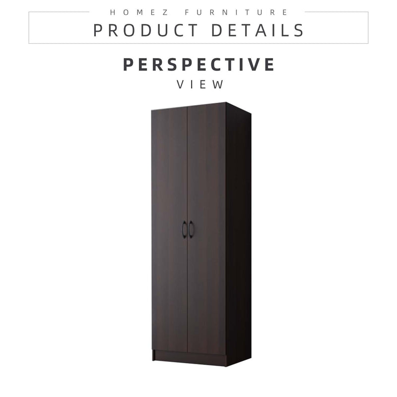 2FT 2 Door Wardrobe with Large Hanging Space - HMZ-FN-WD-6000