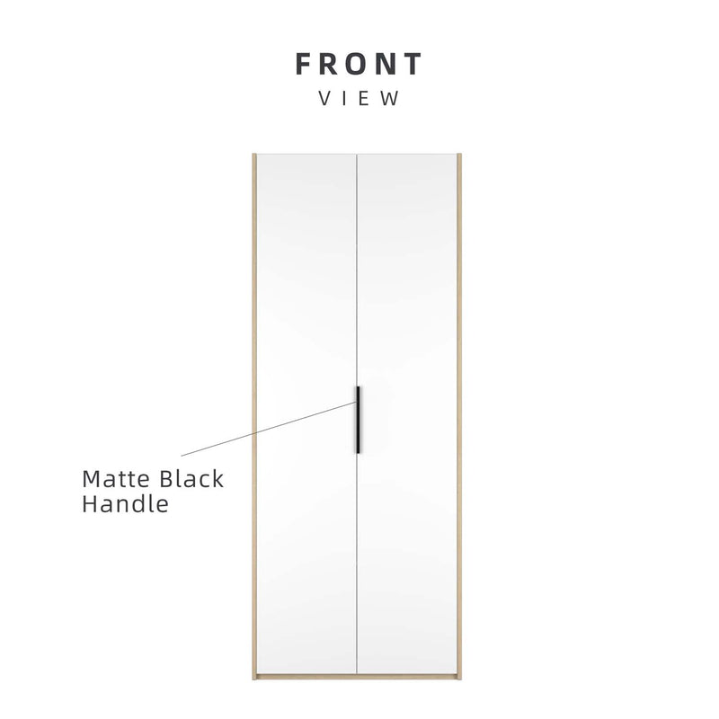 192cm High 2 Door Wardrobe with Hanging Rod-HMZ-FN-WD-6009/6419