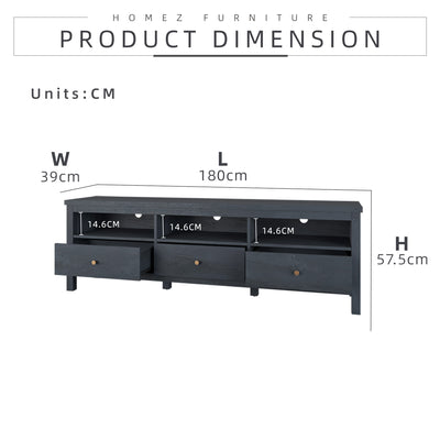 6FT Akara Series TV Cabinet Modernist Design Tv Rack / Console with Plastic Wood Leg