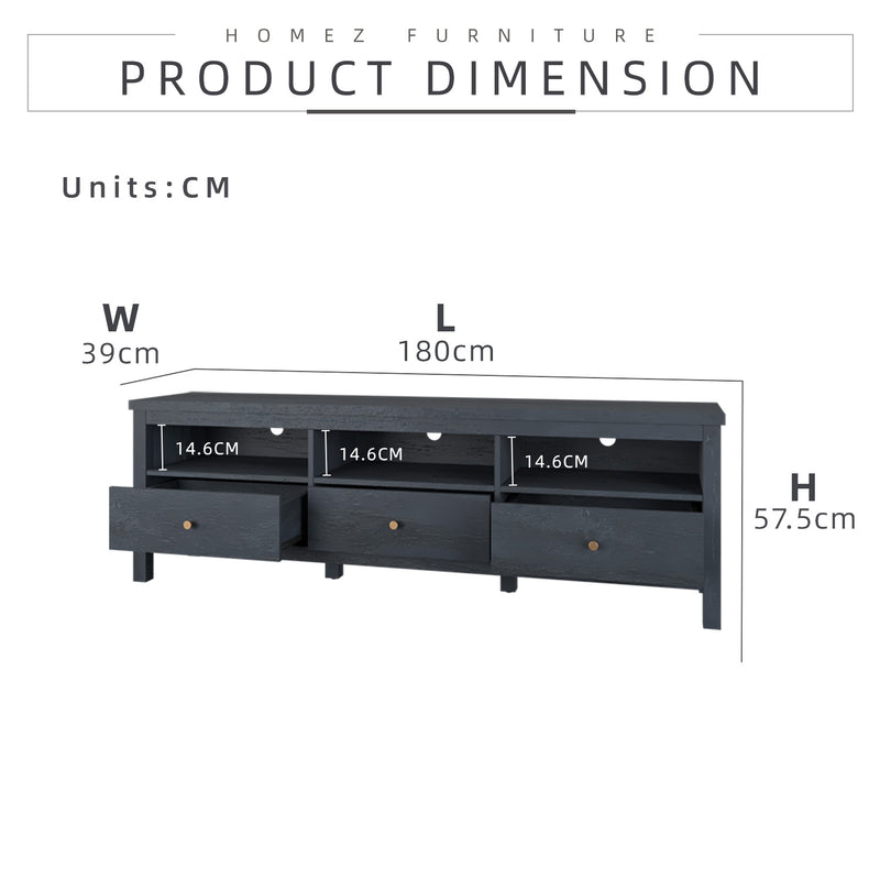 6FT Akara Series TV Cabinet Modernist Design Tv Rack / Console with Plastic Wood Leg