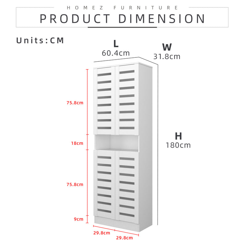 Shoe Cabinet With 2 Door/4 Door Open Storage-3009/3905/3725