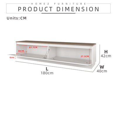 6FT Austral Series TV Cabinet TV Console with 2 Door - TC-AU0004-WT