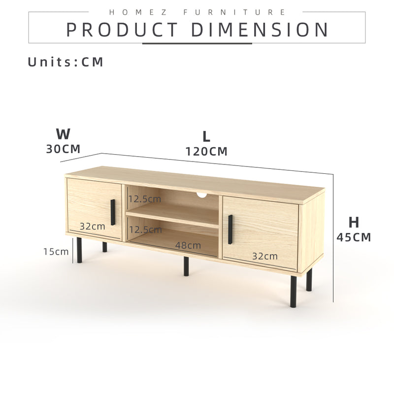 (Self-assembly) 4FT Tv Cabinet Modernist Design Tv Rack / Tv Console - HMZ-FN-TC-EC5015