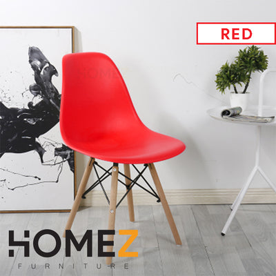 Eames Lounge Chair Dining / Office Chair c/w Dowel Wood Eiffel Legs - HMZ-DC-A304B/A404B