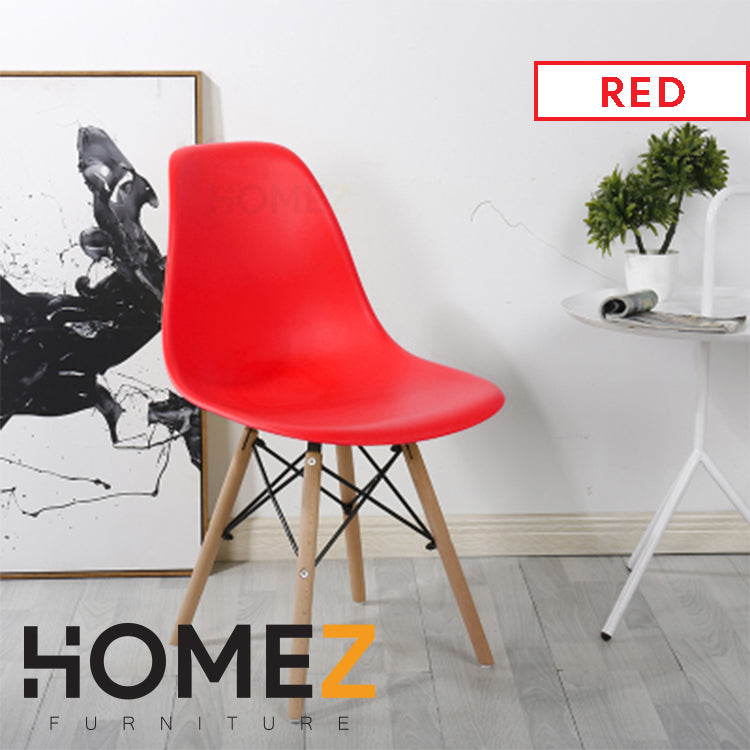 Eames Lounge Chair Dining / Office Chair c/w Dowel Wood Eiffel Legs - HMZ-DC-A304B/A404B