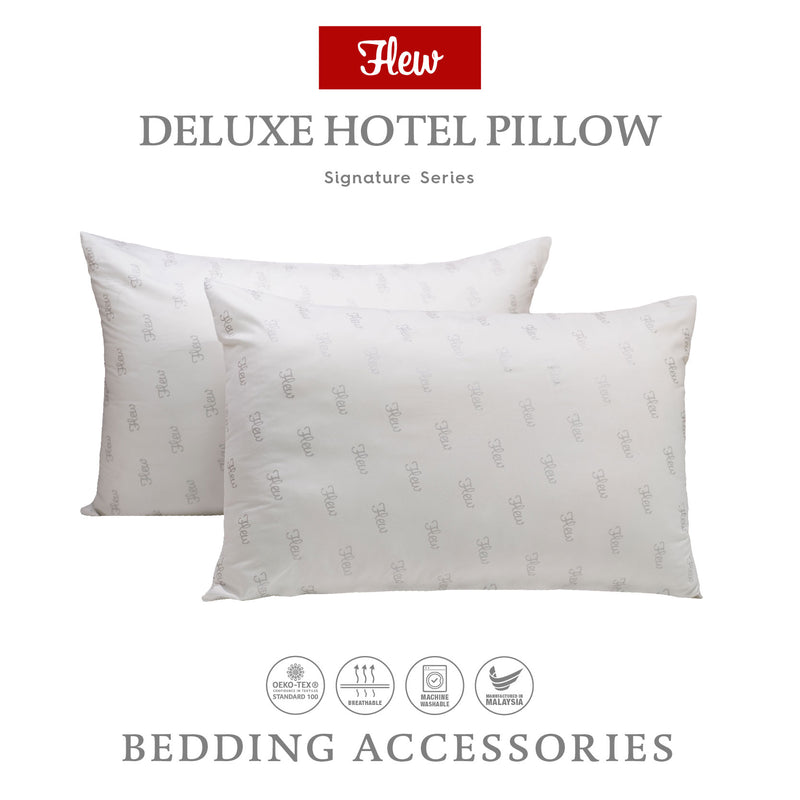 Flew Signature Series Deluxe Hotel Pillow 19 inch x 29 inch x 1.2 kg