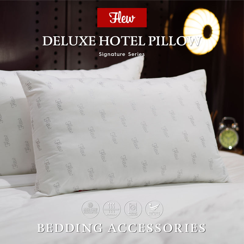 Flew Signature Series Deluxe Hotel Pillow 19 inch x 29 inch x 1.2 kg