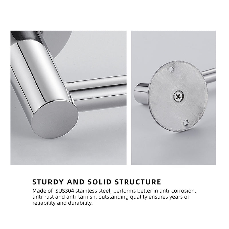 55CM SUS304 Stainless Steel Bathroom Single Towel Bar Wall Mounted Towel Hanger Rod Bar - HMZ-BRTB-LY9801-60