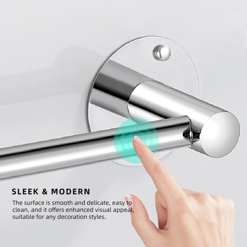 55CM SUS304 Stainless Steel Bathroom Single Towel Bar Wall Mounted Towel Hanger Rod Bar - HMZ-BRTB-LY9801-60