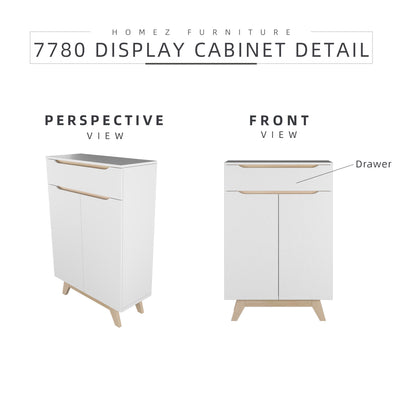 [Free Installation] 3FT Simona Series Shoe Cabinet Modernist Design Shoe Rack  - HMZ-FN-SR-1186-WT