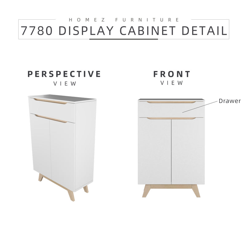 [Free Installation] 3FT Simona Series Shoe Cabinet Modernist Design Shoe Rack  - HMZ-FN-SR-1186-WT