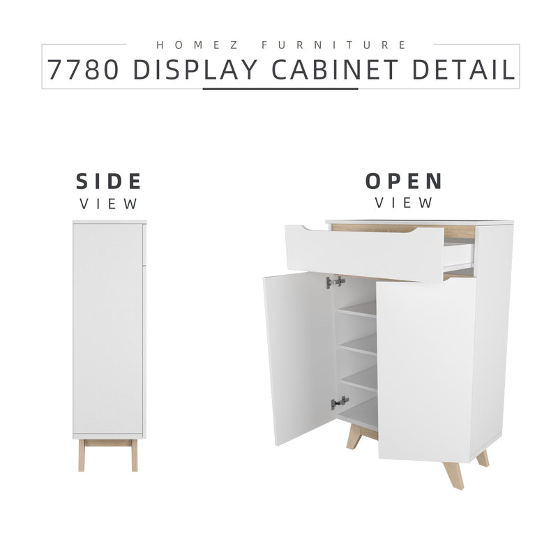 [Free Installation] 3FT Simona Series Shoe Cabinet Modernist Design Shoe Rack  - HMZ-FN-SR-1186-WT