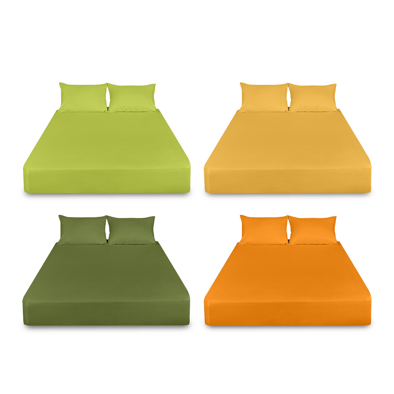 KUN 8 Colors Premium Fitted Bed Sheet Series 3 (Single / Super Single / Queen / King)