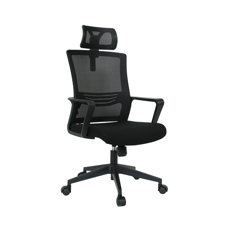 Emma High Back Mesh Office Chair with Ergonomic Design / Black - OC-HB-EMMA-BK+BK