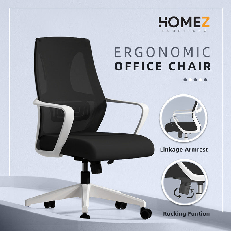 (Self-assembly) Mesh Office Chair with Ergonomic Design - OC-MB-9011