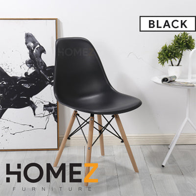 Eames Lounge Chair Dining / Office Chair c/w Dowel Wood Eiffel Legs - HMZ-DC-A304B/A404B
