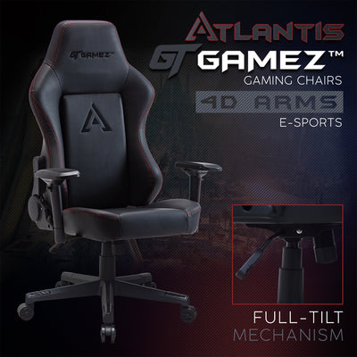 GTGAMEZ Atlantis Gaming Chair Racing Video Game Chair with Ergonomic Backrest and Seat Height Adjustment